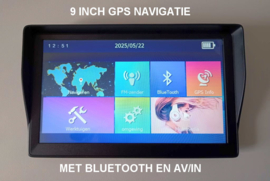 Nieuwe 9 inch GPS Navigatie met Bluetooth en AV/in en nieuwste kaarten