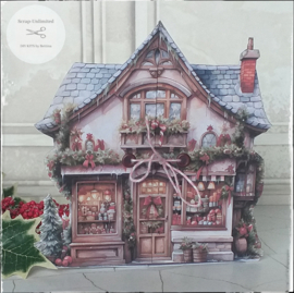 Kerstwinkeltje bruin/rood
