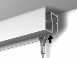 Newly R40  RAIL 200cm wit (max. 20Kg per meter)