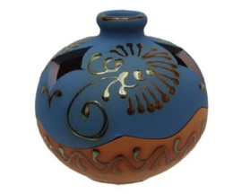 Sierpot Terracotta Blauw