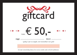 Giftcard / kadobon € 50,-