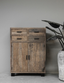 Stoere meidenkast "Levv" oud hout