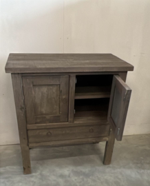 Stoer kastje oud hout "Jens" 1 deurs