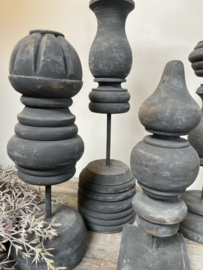 Mooie vergrijsde houten ornamenten - 4 maten