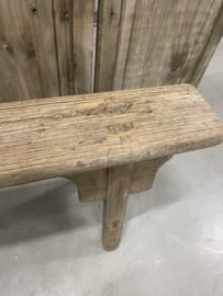 Stoer robuust chinees bankje oud hout nr.2