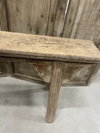 Stoer robuust chinees bankje oud hout nr.1