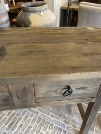 Stoere sidetable "Reno" grey met  2 lades