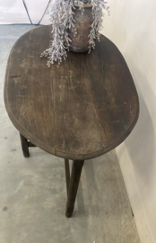 Mooie unieke ronde bijzettafel klaptafel