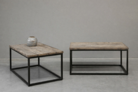 Stoere salontafel "Levv" met stalen frame