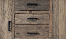 Stoer dressoir "Levv" van oud hout XXL 275 cm