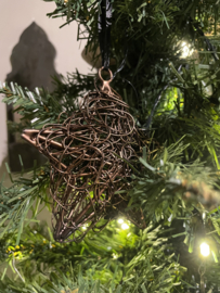Mooie kerstster bruin draad van PTMD -klein