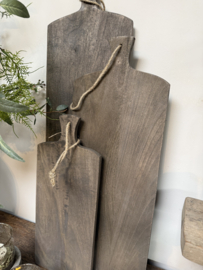 Stoere houten vergrijsde broodplank 50 cm