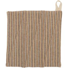 Pannelap beige/bruin streep