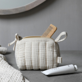 Leuke make-up tas van naturel katoen