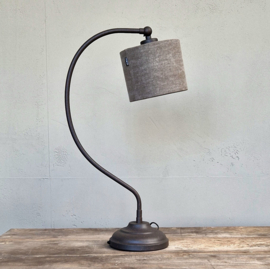 Mooie tafellamp Yara Rusty rough brown van Luksa Home