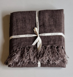 Linnen plaid Sana Chocolate van Luksa Home