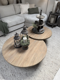 Prachtige ronde salontafelset XL"Jack"