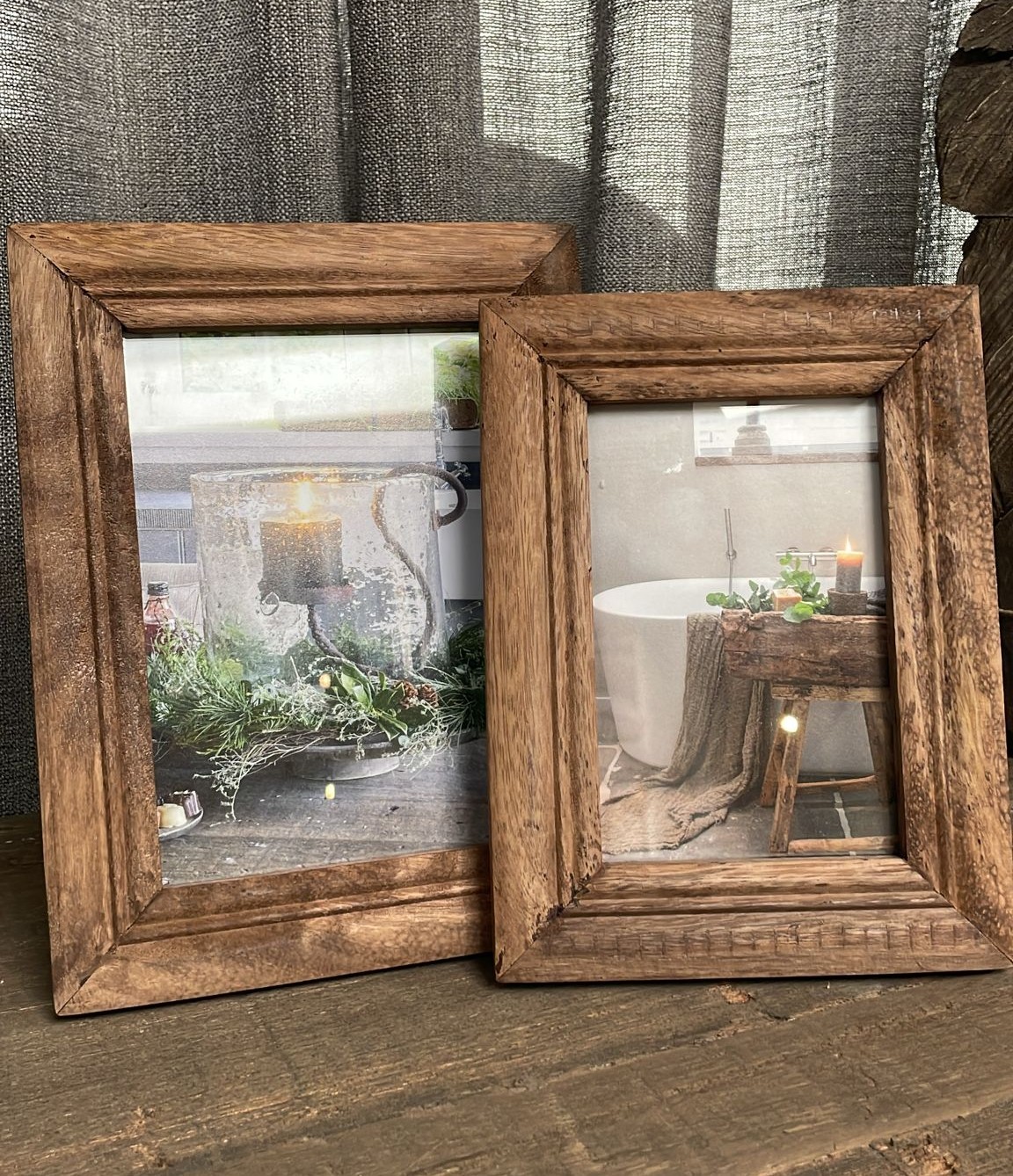 Fotolijstjes in hout 2 maten