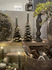 Mooie koperen metalen kerstbomen