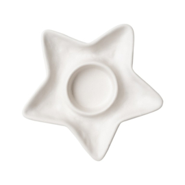 Leuke waxinehouder ster beige