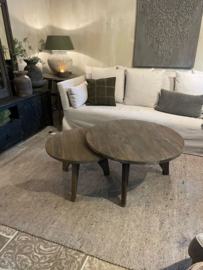 Stoere set "Jens" ronde salontafels - groot