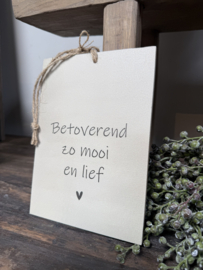 Leuk houten baby decobordje