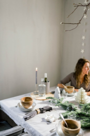 Leuke waxinehouder ster beige