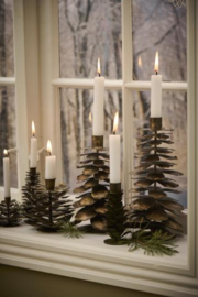 Mooie koperen metalen kerstbomen