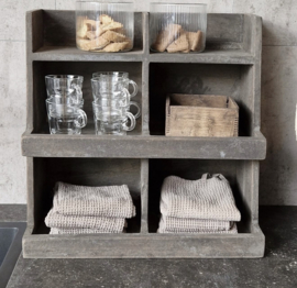 Houten gruttersbak Nia van Luksa - 4 vakken