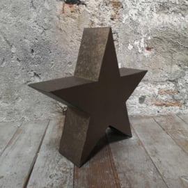 Mooie kerstster van bruin koper metaal