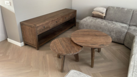 Stoere set "Bente" ronde salontafels