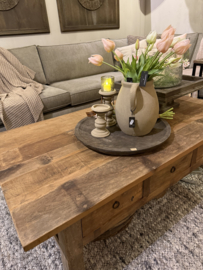 Stoere salontafel oud hout  "Bas" -2 maten