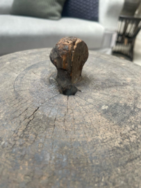 Stoere houten unieke bak met deksel