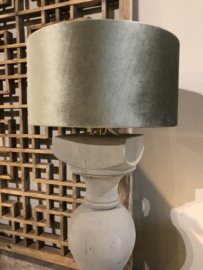 Mooie grijs robuuste tafellamp baluster