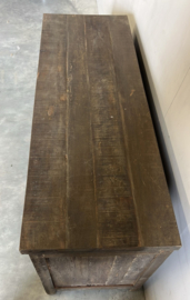 Stoer tvmeubel "Jens"  van oud robuust hout 120 cm