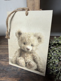 Leuk houten baby decobordje