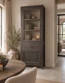 Hele stoere buffetkast in oud zwart -"Bobbie"