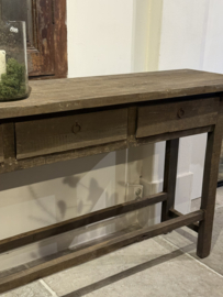 Stoere  sidetable van oud  hout met lades "Jens" - 3 maten