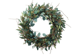 Prachtige kunst krans van eucalyptus