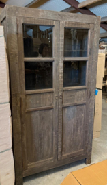Stoere smalle buffetkast oud hout "Jens"