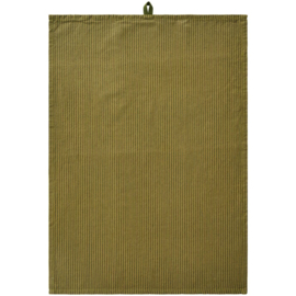 theedoek donkergroene streep 50x70
