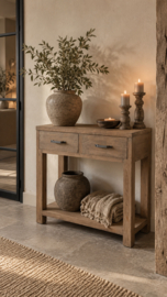 Sidetable "Jack" met 2 lades en onderblad