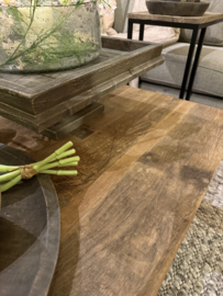 Stoere salontafel oud hout  "Bas" -2 maten