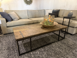 Stoere salontafel  "Reno" op stalen frame