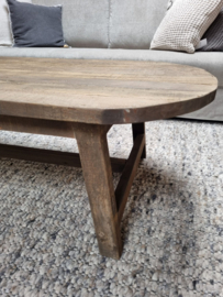 Ovale salontafel van oud hout "Jens" - 2 maten