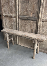Stoer robuust chinees bankje oud hout nr.8