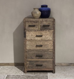 Stoere ladekast "Levv" van oud hout