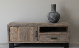 Stoer tvmeubel "Levv" van oud robuust hout 130 cm