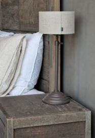 Mooie tafellamp Robert Rusty rough brown van Luksa Home