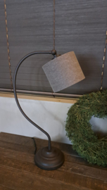 Mooie tafellamp Yara Rusty rough brown van Luksa Home